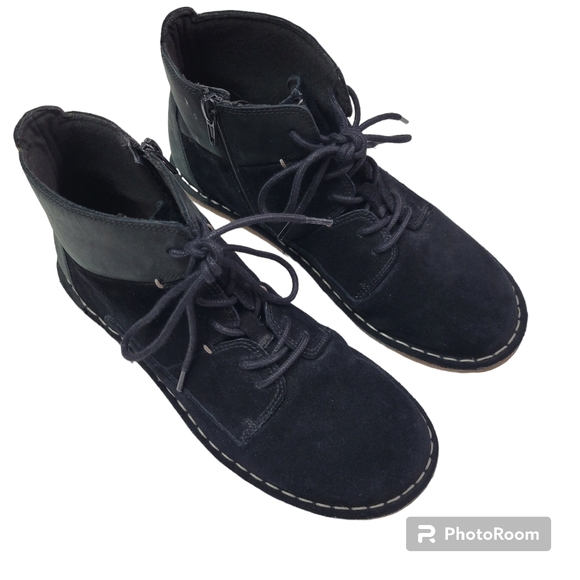 Clarks Collection | Tamitha Key Black Ankle Chukka Boots Size 7 - Picture 3 of 12